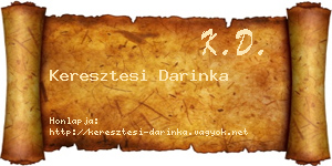Keresztesi Darinka névjegykártya